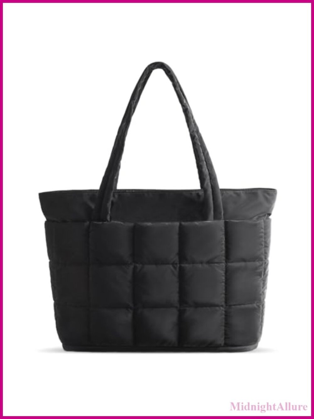 Expandable Quilted Puffer Tote Bag Lightweight Water-Resistant Carry On